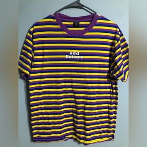 odd future t-shirt with logo and stripes